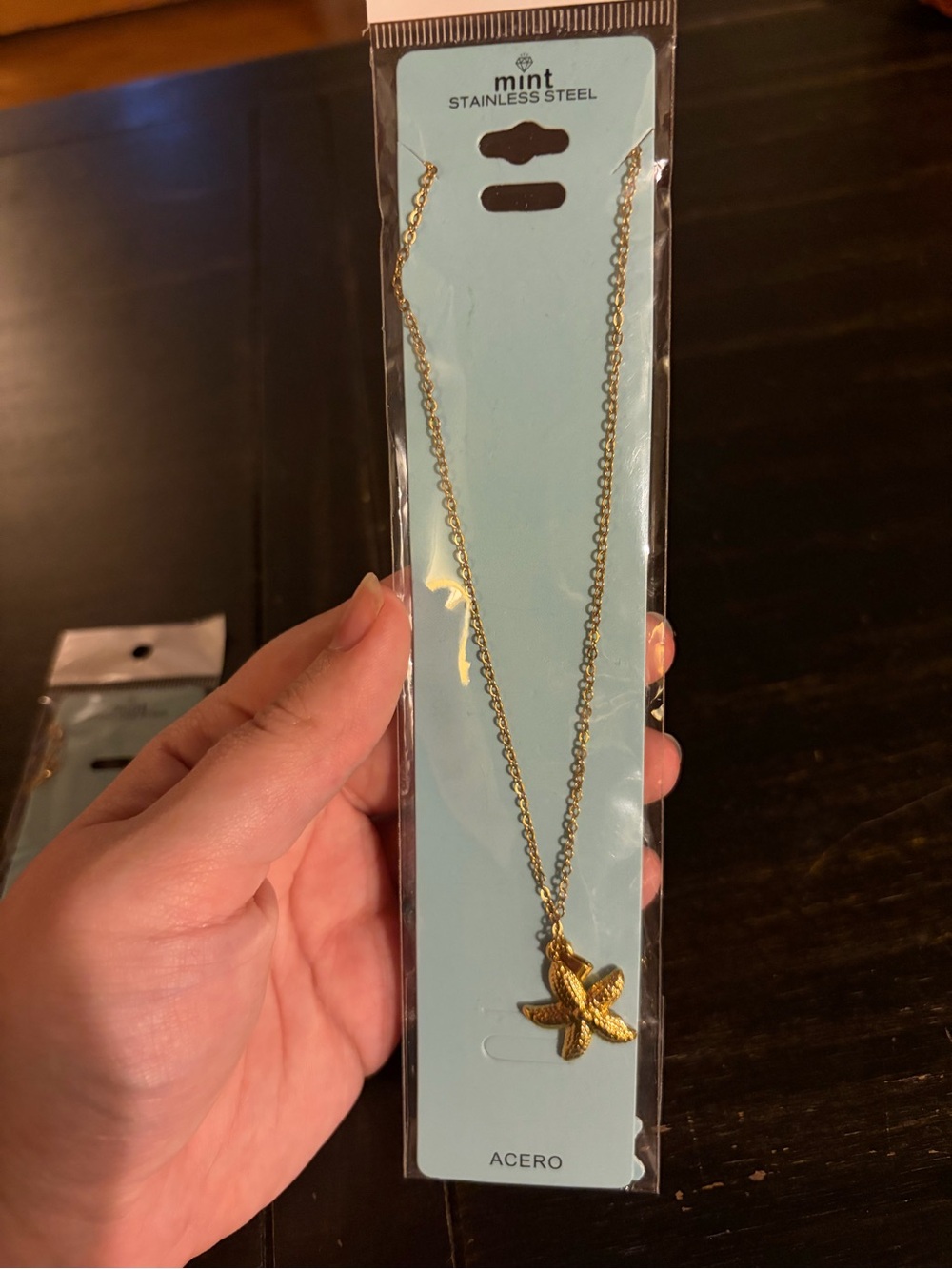 Gold Starfish Necklace